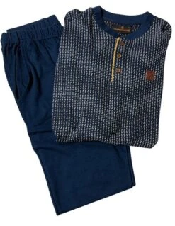 Pigiama Uomo 100% Cotone Interlock Invernale Nazzareno Gabrielli 1004