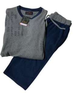 Pigiama Uomo 100% Cotone Interlock Invernale Nazzareno Gabrielli 1015