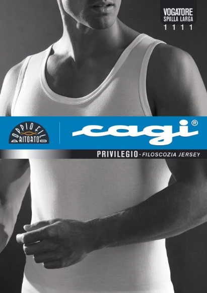 Vogatore Uomo Canotta Spalla Larga Filo Di Scozia Cagi Art.1111 3 Vogatore Uomo Canotta Spalla Larga Filo Di Scozia Cagi Art.1111