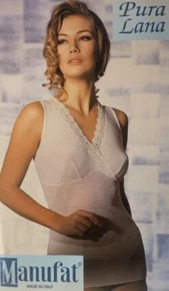 Canottiera Donna S/L Forma Seno Pura Lana Manufat 175 Outlet