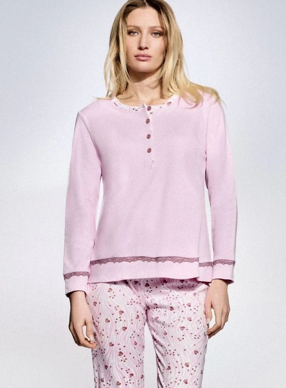 Pigiama Donna 100% Cotone Caldo Interlock Infiore 2046 4 Pigiama Donna 100% Cotone Caldo Interlock Infiore 2046 - immagine 2