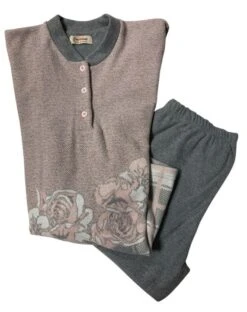 Pigiama Donna Cotone Felpato Punto Milano Coccolami 2421 Outlet