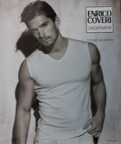 Maglia Uomo Scollo A V Smanicato Cotone Elastico Enrico Coveri 1003