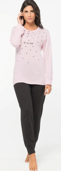 Pigiama Donna Calibrato 100% Cotone Karelpiu' 423 3 Pigiama Donna Calibrato 100% Cotone Karelpiu' 423