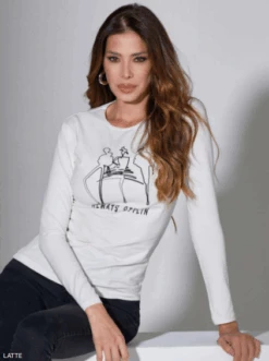 Maglia Donna Manica Lunga Moda Jadea 4532 Outlet 5 Maglia Donna Manica Lunga Moda Jadea 4532 Outlet -Stile Intimo Negozio 4532