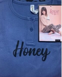 Pigiama Donna Caldo Cotone Invernale Love And Bra 50199 -Stile Intimo Negozio 50199 bl