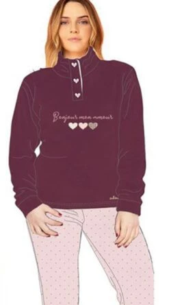 Pigiama Donna Coral Pile Caldissimo You&Me 616 Specia Price -Stile Intimo Negozio 616 b