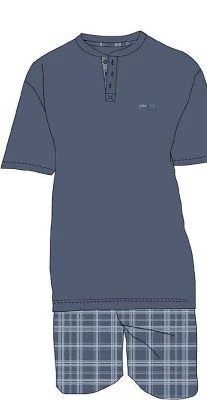 Pigiama Uomo Corto 100% Cotone You & Me 635 5 Pigiama Uomo Corto 100% Cotone You & Me 635 - immagine 3