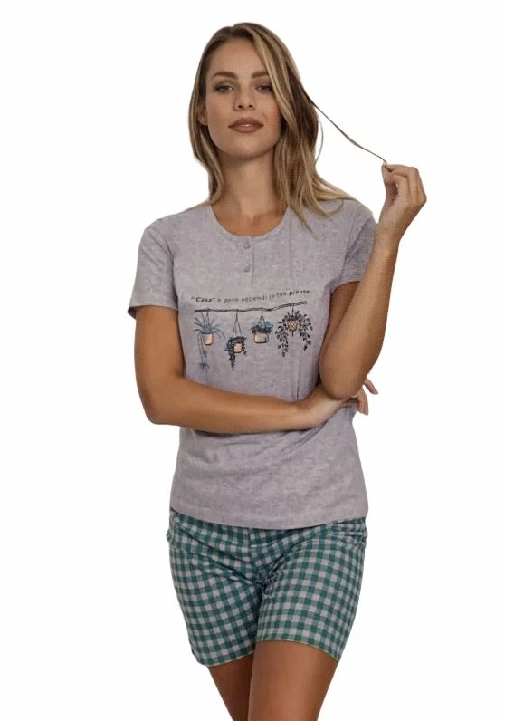 Pigiama Donna Corto 100% Cotone IL GRANCHIO Lady 815 Special Price 4 Pigiama Donna Corto 100% Cotone IL GRANCHIO Lady 815 Special Price - immagine 2