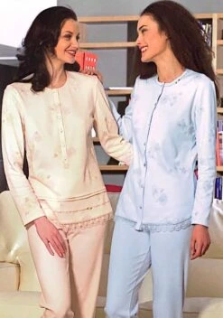 Pigiama Donna Calibrato 100% Caldo Cotone Linclalor 92738 Outlet