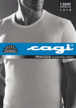 Maglia Uomo T-Shirt Girocollo Filo Di Scozia Cagi 1318