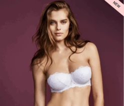 Reggiseno Balconcino Imbottito Fascia Pizzo Coppa C Lormar Frizzante -Stile Intimo Negozio fasciafre